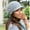 SMT071-grey, variant on Retro women's winter warm knitted cap, cold weather running, camping, walking fashionable skiing cap with sun hat