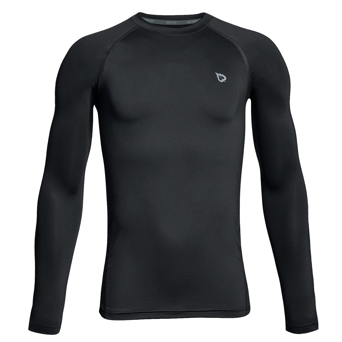 baleaf Boys Compression Shirt Long Sleeve Undershirts Base Layer Black XXL