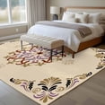 thumbnail image 2 of Purple Vintage Floral Washable Area Rug 5 x 8 ft Country Exotic Mystical Abstract Flower Leaf , Soft Non Slip Rugs Stain Repellent Indoor Felt Carpet for Living Dining Room Bedroom Home Office, 2 of 9