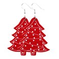 thumbnail image 1 of Christmas Faux Leather Earrings Santa Xmas Tree Snowman Earrings Dangle Earrings, 1 of 10