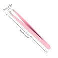 thumbnail image 2 of Unique Bargains 1 Pc Durable Eyebrow Tweezer for Bathroom Travel Hotel Pink Stainless Steel, 2 of 4