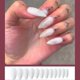thumbnail image 4 of 24pcs Glossy Coffin False Nails Long Pointed Pure Color Artificial Full Cover Press on Fake Nail Tips 12 Sizes (Milky), 4 of 4