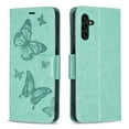 thumbnail image 4 of Galaxy A13 5G Wallet Case,Dteck Magnetic Butterfly Pattern Leather Card Pocket Case Hybrid Rubber Kickstand Cover with Strap for Samsung Galaxy A13 5G 6.5-inch,Green, 4 of 6