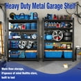 thumbnail image 2 of COOKCOK 5-Tier Garage Shelving, Adjustable Metal Storage Shelf, 2000LBS Heavy Duty Storage Shelves, Ideal for Garage, Warehouse, or Home Organization, 23.6" x 11.8" x 63", Black, 2 of 7