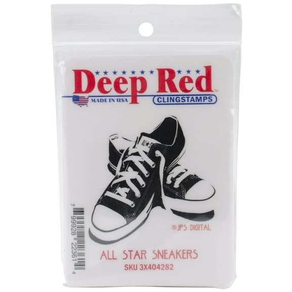 Deep Red Cling Stamp 2"x2"-all Star Sneakers
