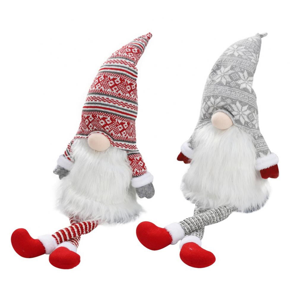 2PC Gnome Christmas Tree Topper 23 Inch Large Handmade Swedish Xmas