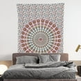 thumbnail image 2 of Bless International Indian hippie Bohemian Psychedelic Golden Blue Peacock Mandala Wall hanging Bedding Tapestry (Floral Gold, Twin (54x72Inches)(140x185cms)), 2 of 4
