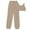 Khaki, variant on Wyongtao Women's 2 Piece Outfits Square Neck Tank Crop Top and High Waisted Sweatpants Sets,White XL