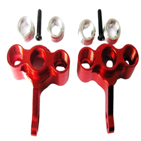 Vogacara RCGOFFLOW-portador de buje de dirección para coche teledirigido, nudillos de bloque de dirección duraderos para camiones monstruo Kits de construcción modelo Rojo
