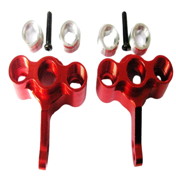 Vogacara RCGOFFLOW-portador de buje de dirección para coche teledirigido, nudillos de bloque de dirección duraderos para camiones monstruo Kits de construcción modelo Rojo