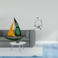 thumbnail image 2 of Figura de velero,Escultura de velero de hierro para decoración de oficina y hogar,Estatua de barco de escritorio para decoración de entrada de gabinete,Figura de pensador abstracto,Estatua de, 2 of 8