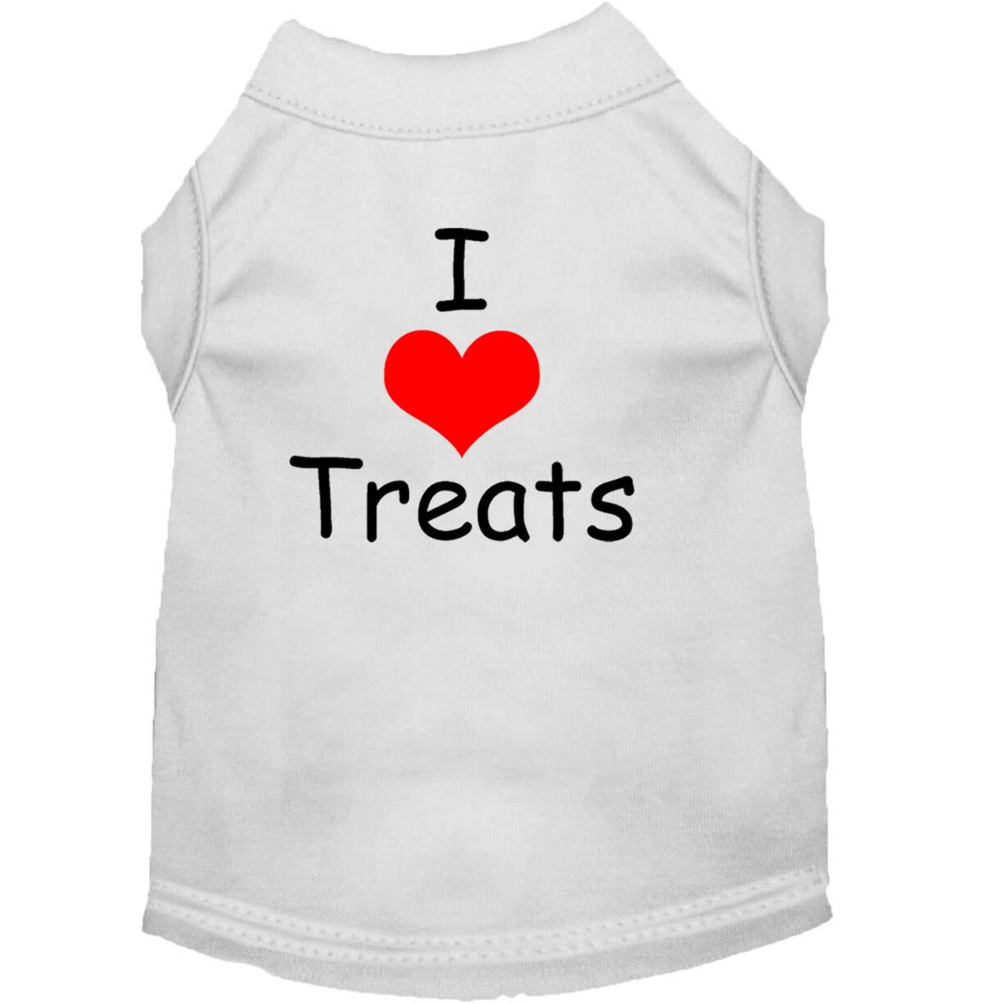 Pet Dog Cat Shirt Screen Printed, "I Love Treats"