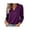 Purple, variant on Zeagoo Satin Button Down Shirt for Women Long Sleeve V Neck Silk Blouse Top