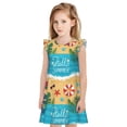 thumbnail image 1 of Balery Hello Summer1 Camisón de princesa para niñas, pijama de algodón con mangas abullonadas, suave y bonito.-X-Large, 1 of 6
