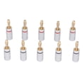 thumbnail image 1 of Speaker Connector, Sound Banana Plug Pure Copper Clear Signal Color Coded  For Speaker Wires, 1 of 8