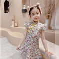 thumbnail image 1 of Vestido cheongsam estilo occidental retro de verano para niñas, falda para bebé, 1 of 6