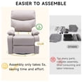 thumbnail image 6 of Ergonomic Manual Swivel Rocker Recliner for Adults Single Sofa Recliner for Living Room Beige, 6 of 11