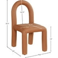 thumbnail image 3 of Meridian Furniture Amari Cognac Vegan Leather Dining Chair, Set of 2, 3 of 9