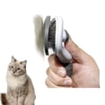 thumbnail image 5 of Professional Self-Cleaning Pet Deshedding Brush – Stainless Steel Pins, Rounded Tips & Non-Slip Grip (20cm), 5 of 8