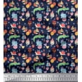 thumbnail image 1 of Soimoi Cotton Cambric Fabric Balloon & Cute Animals Kids Printed Craft Fabric by The Yard 56 Inch Wide, 1 of 1