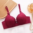 thumbnail image 5 of Gymayou Women Plus Size Thin Cup Underwire Bra Sexy Floral Lace Full Coverage Underarm Smoothing Lingerie Adjustable Straps Wine 42, 5 of 9