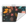 thumbnail image 3 of YFYANG Washable Heat-Resistant Placemats, 70% PVC/30% Polyester, Flower and Leaf Pattern Kitchen Table Mat, 12" x 18" 6 Pcs, 3 of 6