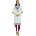 thumbnail image 1 of Bimba Women's Casual Digital Printed Kurta Green Ethnic Kurti Designer Tunic-20, 1 of 5