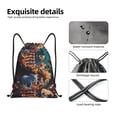 thumbnail image 3 of Kdxio Whimsical Animal Spiral Print Drawstring Backpack Bag,Waterproof Draw String Back Sack, Gym Drawstring Bags Swim Bag For Unisex, 3 of 5
