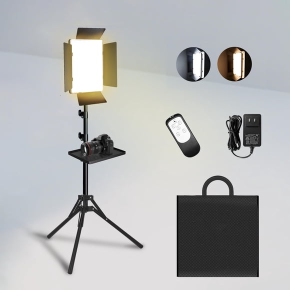 Éclairage de Photographie 36W, Arsoer Bi-Couleur 2700K-6500K Lumières de Studio avec Télécommande & Affichage, Éclairage Vidéo CRI95+ 72° pour Enregistrement Vidéo/youtube