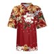 thumbnail image 4 of Fiudx Ofertas Flash Del Día Blusa con Botones y Cuello Vuelto de Manga Corta con Estampado Cómodo E Informal para Mujer a La Moda, 4 of 5