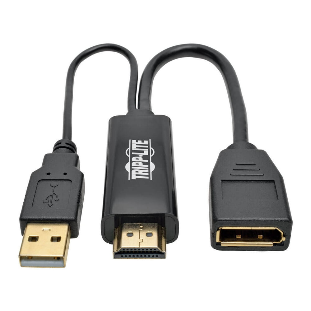 Tripp Lite HDMI to DisplayPort Active Converter 4K with USB Power, HDMI