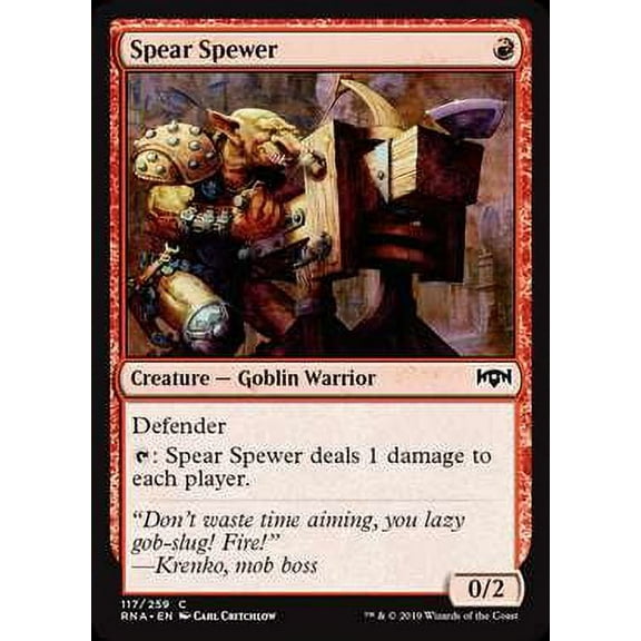 MtG Ravnica Allegiance Common Spear Spewer #117