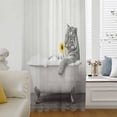 thumbnail image 5 of Funny Tiger Sheer Curtains 63 Inches Long, Cute Art Vintage Lovely Animals on Bathtub Light Filering Curtains, Breathable Simi Curtain Privacy Drapes for Living Room Bedroom Window Treatment, 5 of 9