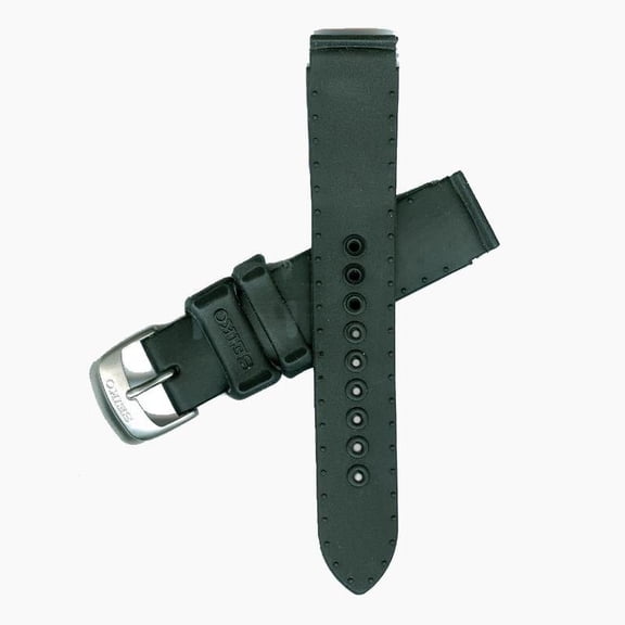 Seiko Watchband 16mm Black Silicon Rubber 4GD5JB part# 66458