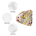thumbnail image 3 of Yiaed Colorful Leaves Print Winter Beanie for Men Women, Fleece Lined Beanie Soft Warm Knit Hat Ski Stocking Cuffed Ca, 3 of 6