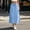Light Blue, variant on Womens Cargo Long Skirt Low Waist Drawstring Long Skirt Ruched Vintage Slit Cargo Skirt with Pockets Khaki XL(XL)