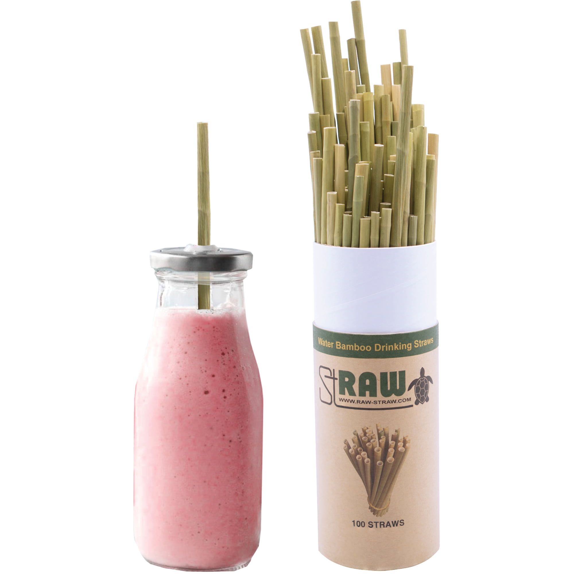 RawStraw Biodegradable PlantBased Water Bamboo 7.75