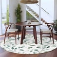 thumbnail image 3 of Green Plant 7FT Round Area Rugs for Living Room Eucalyptus Leaf Farm Watercolor Ultra-Thin Non-Slip Round Rugs Machine Washable Low Pile Circle Carpet for Bedroom Kitchen Nursery, 3 of 9