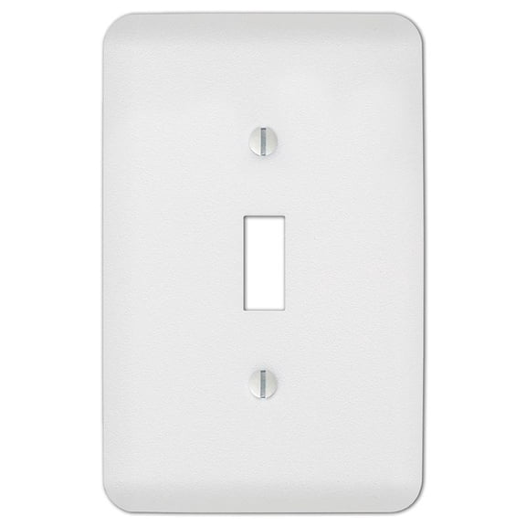 Westek 635TW Capric Wall Plate, White Paintable Steel, 1 Toggle - Quantity 4