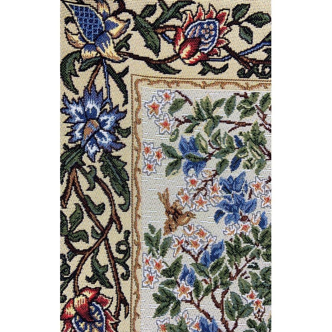 STPgoods Blooming Apple Tree William Morris Tapestry Throw Pillow with Insert 18x18" (45x45 cm) Decorative Couch and Sofa Cushion for Living Room Bedroom Square Pillowcase