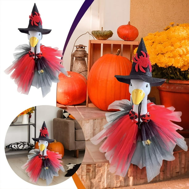 Wmhnj Conjunto de disfraz de Halloween para porche de 23 pulgadas para estatuas de jardn estndar, fcil de instalar, ideal para celebraciones festivas.