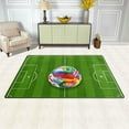 thumbnail image 3 of Coolnut Lightweight Soft Area Rugs 60 x 39 inch (5'x 3'3"), Soccer Ball with Russia Flag Floor Mat for Kids Playing Room Hardwood Floor Living Room Nursery Rugs, 3 of 6