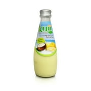Kuii Coconut Milk Drink with Nata de Coco Banana Flavor 9.8 fl oz, Quantity of 6