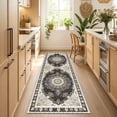 thumbnail image 7 of 2'x6' Runner Rug,Modern Faux Wool Washable Rugs Runner for Hallway Non-Slip Long Kitchen Rug, Vintage Low Pile Indoor Carpet for Porch Laundry Entryway Entrance, 7 of 7