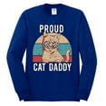 thumbnail image 3 of Proud Cat Daddy Cat Lover Mens Long Sleeve Shirt, Royal, Medium, 3 of 5