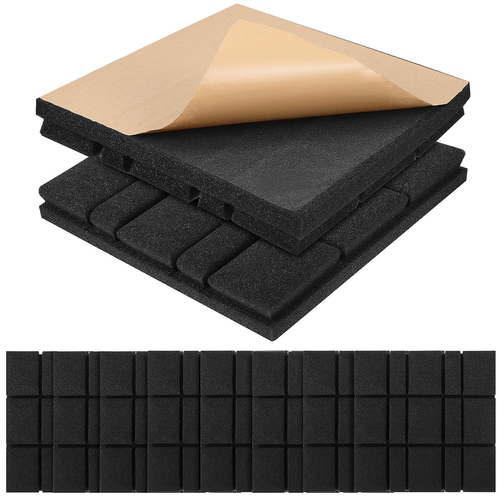 OFFIGAM 12Pcs Sound Absorbing Wall Panels Acoustic Soundproofing for Home Use