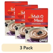 (3 pack) Malt-O-Meal Chocolate Hot Wheat Cereal, Quick Breakfast, Iron & Folate, 28 oz Box