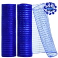 thumbnail image 1 of Cinta decorativa de malla TONIFUL, 10 cm x 9 m, color azul, 2 rollos, 1 of 7