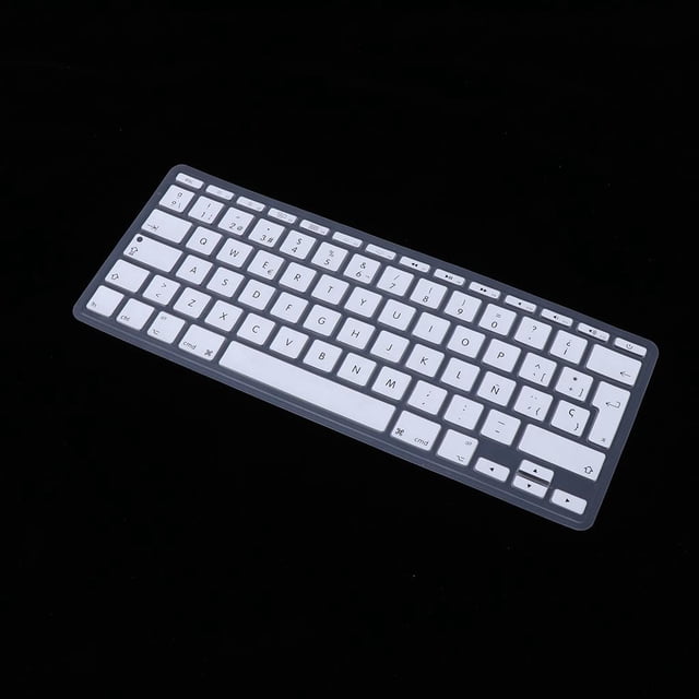 Funda Dura Carcasa Rígida En Colores Europeo Fonético Español Conveniente Para De 11 Pulgadas,13 Colores De Elegir - Blanco Yotijar Funda de silicona para teclado