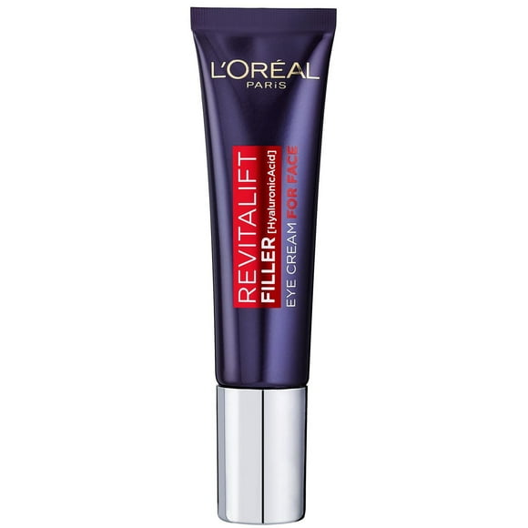 L'Oreal Paris Revitalift Filler Eye Cream for Face Moisturizer with Hyaluronic Acid, Fragrance Free, Alcohol Free, 30mL